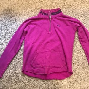 Pink quarter zip